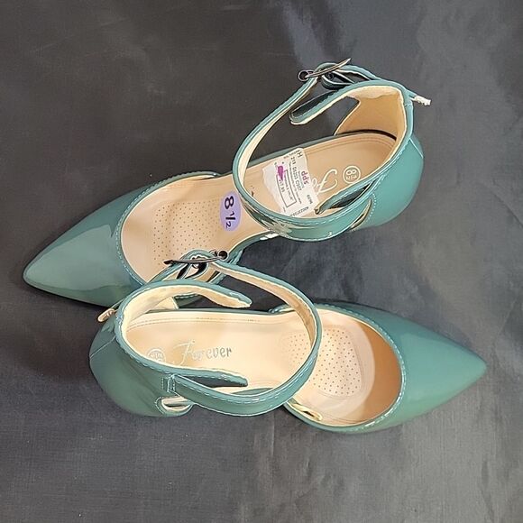 BRAND NEW LINK WOMEN"S FASHION ANKLE STRAP BUCKLE SLIP ON POINTED TOE SHOE - Picture 13 of 15